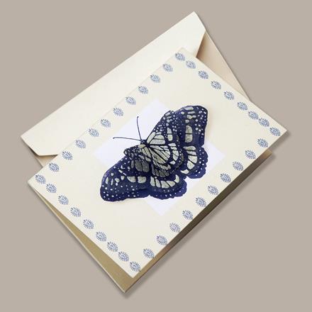 Handcrafted 3D Butterfly Notecard, Fair-Trade from Bangladesh