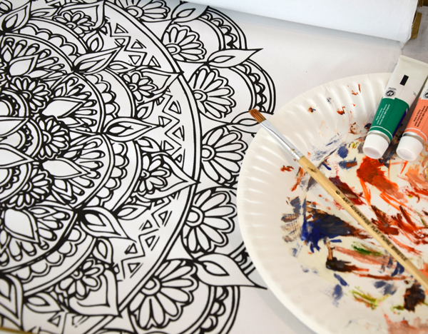 Coloring Mandala Wall Art