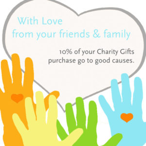 Charity Gifts. Percentage of sales proceeds donated to worthy causes