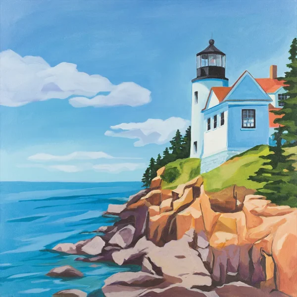 bass harbor light art print acadia