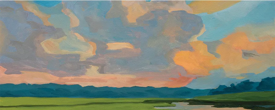 End of Day Art Print by Catherine Breer, Cropped