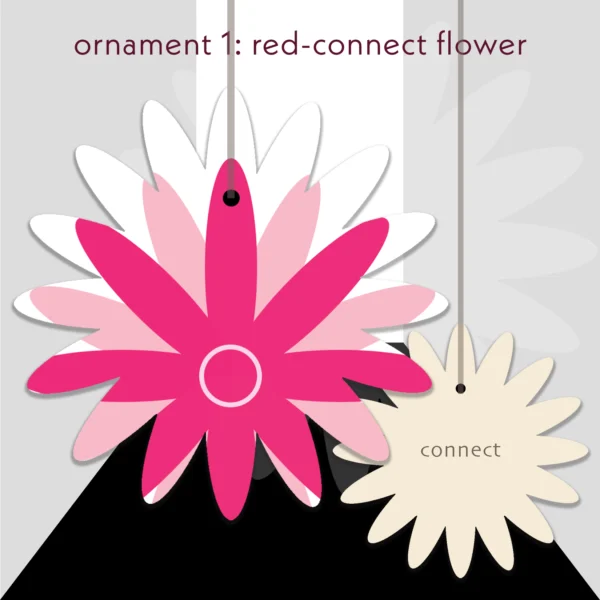Little Things in Life Red-Connect Flower Ornament